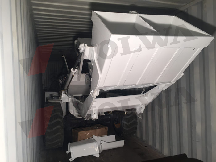 沃尔华集团2台混凝土自动上料车顺利出口法国 沃尔华集团2台混凝土自动上料车顺利出口法国