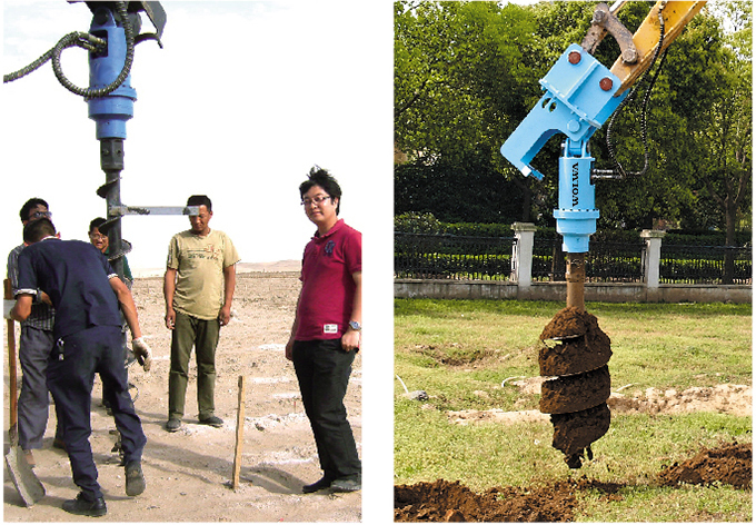 螺旋钻机作业图 螺旋钻机作业图